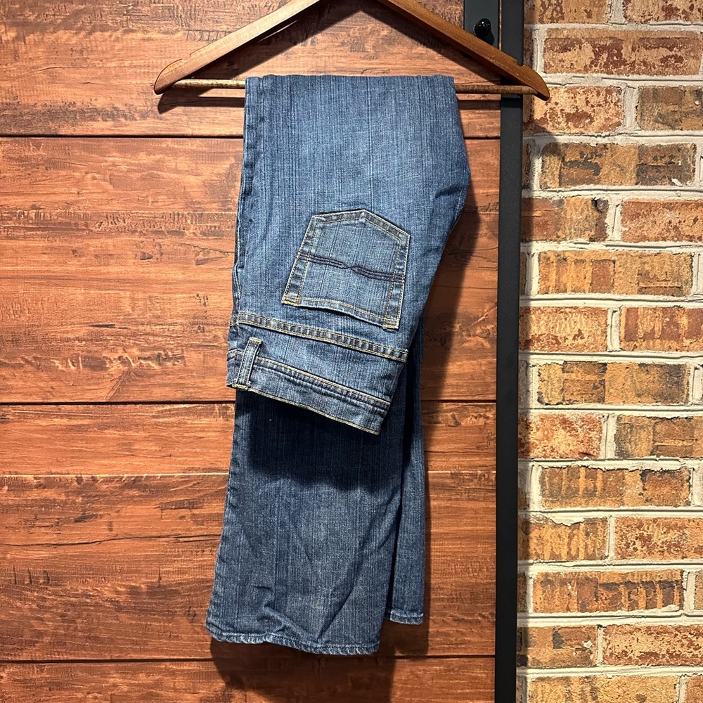 X2 Denim Laboratory Flare Leg Jeans Size 4 regular slim fit (#42)